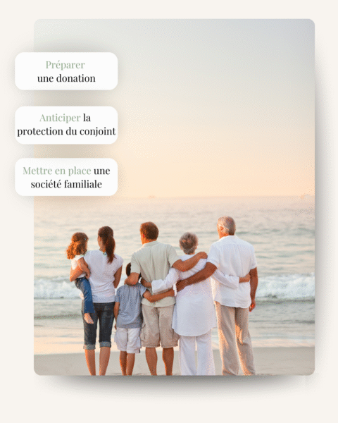 Illustration d'une famille sur la plage