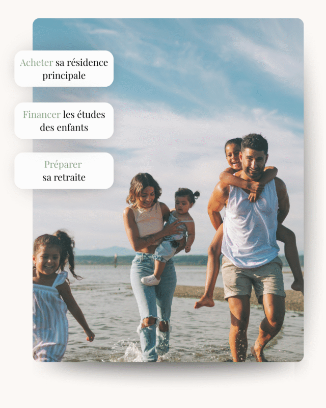 Illustration d'une famille sur la plage